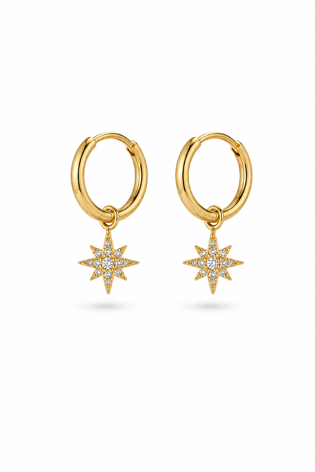 ARGOLLAS PEQUEÑAS ESTRELLITA 14MM DORADO
