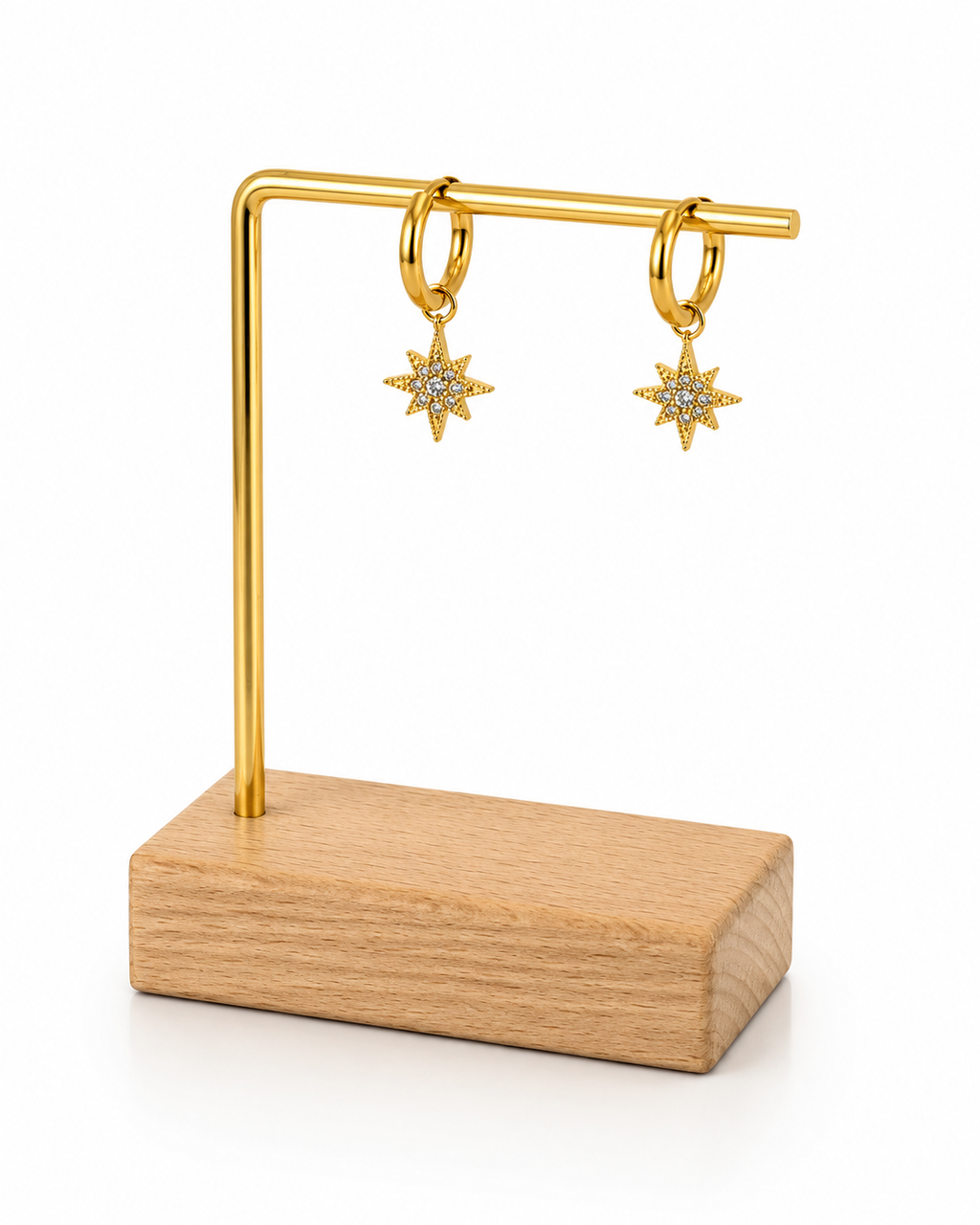 ARGOLLAS PEQUEÑAS ESTRELLITA 14MM DORADO