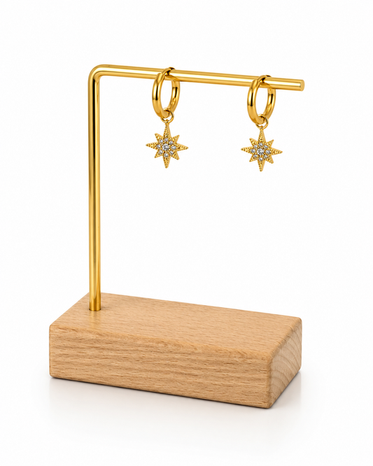 ARGOLLAS PEQUEÑAS ESTRELLITA 14MM DORADO