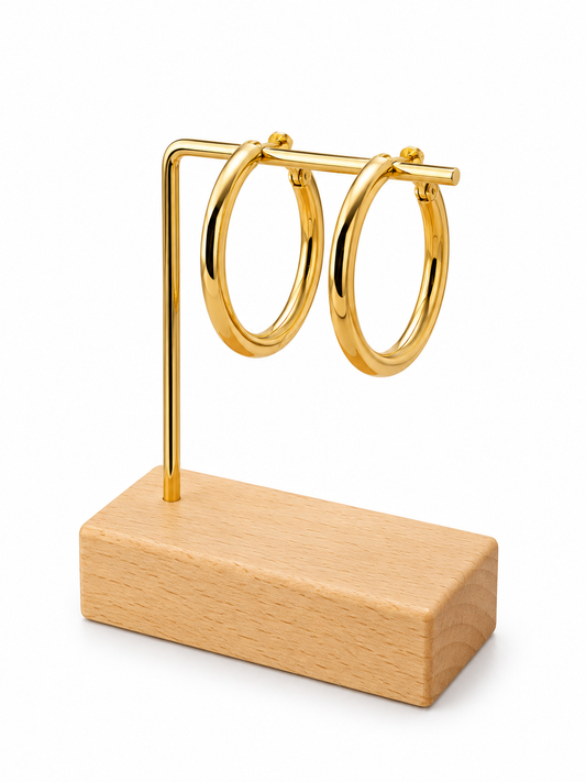 ARGOLLAS INFLADAS 36MM DORADO