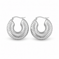 ARGOLLAS INFLADAS TEXT 30MM PLATEADO