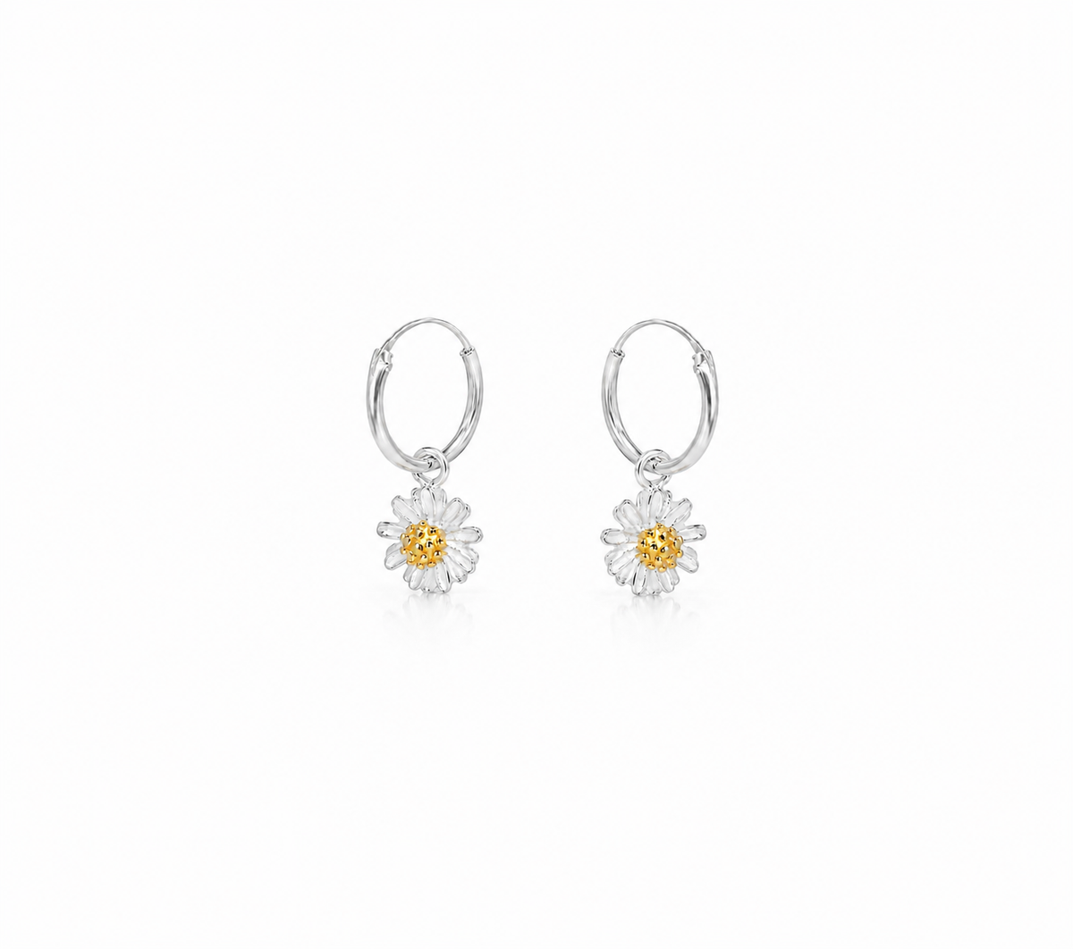 ARGOLLAS MARGARITA PEQUEÑAS PLATA 925