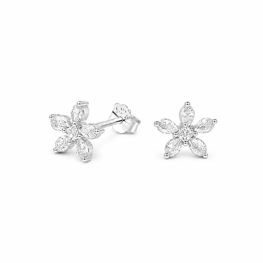 AROS CIRCÓN FLOR PLATA 925