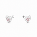AROS TOPE CORAZÓN HUELLA CIRCÓN ROSADO PLATA 925