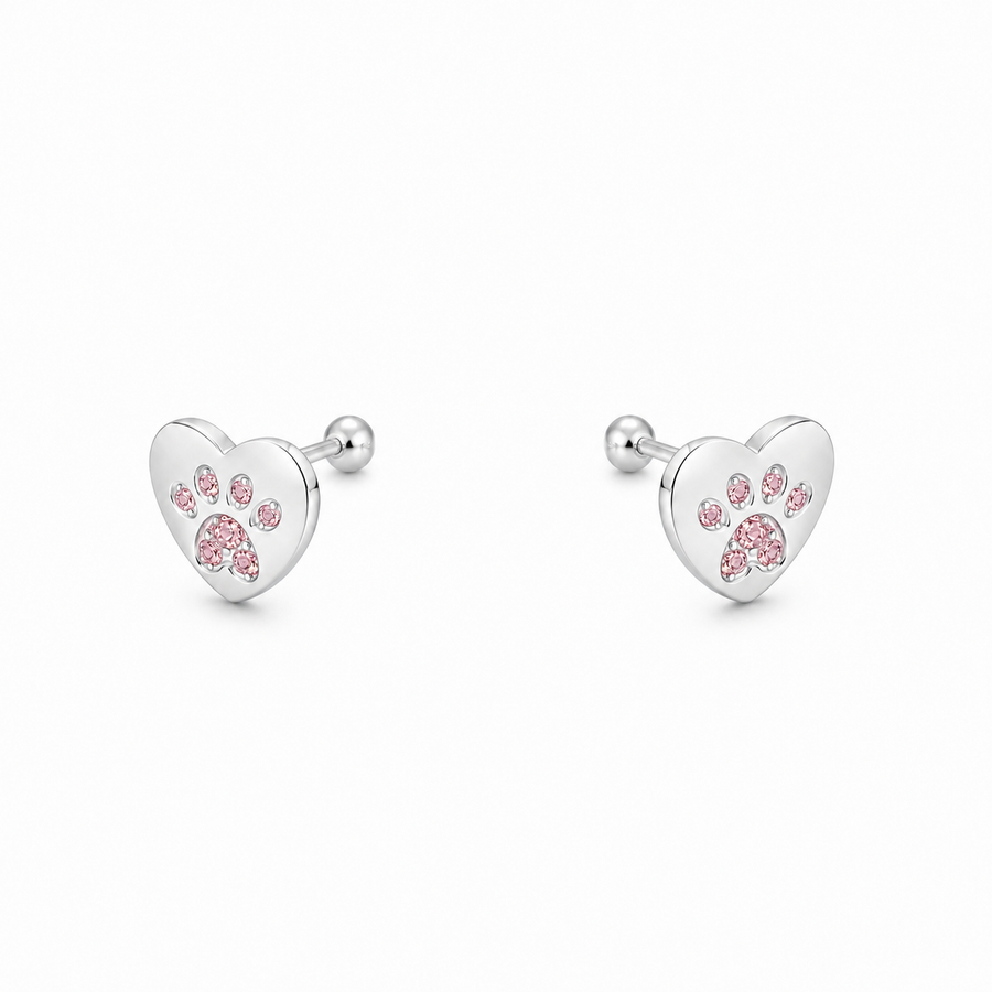 AROS TOPE CORAZÓN HUELLA CIRCÓN ROSADO PLATA 925