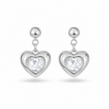AROS CORAZÓN CIRCÓN PLATEADO