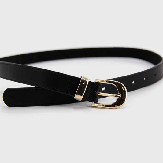 CINTURÓN BAS DEL II NEGRO PLATEADO