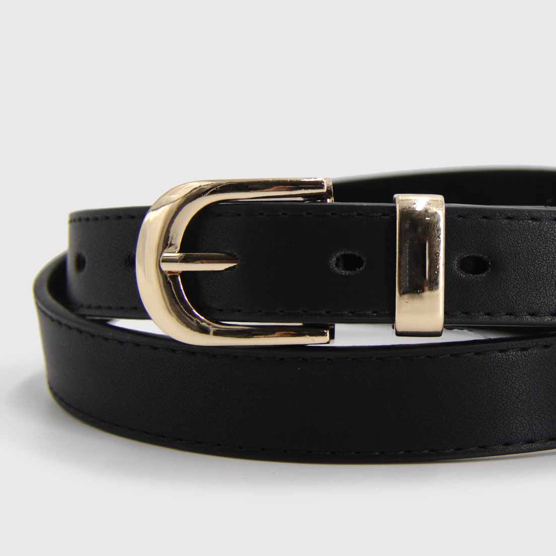 CINTURÓN BAS DEL II NEGRO PLATEADO