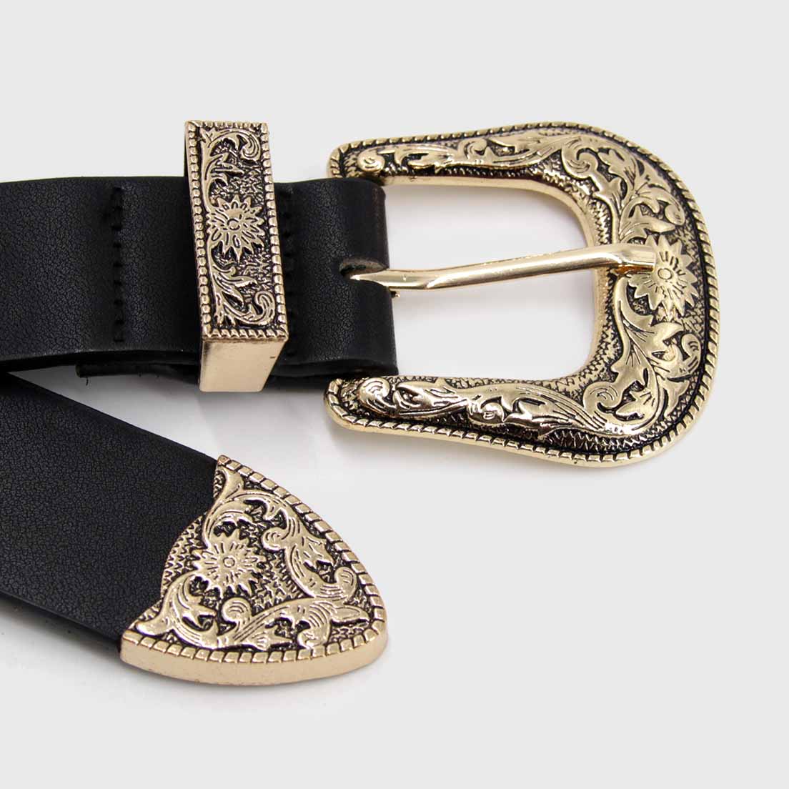 CINTURÓN BAS II NEGRO DORADO