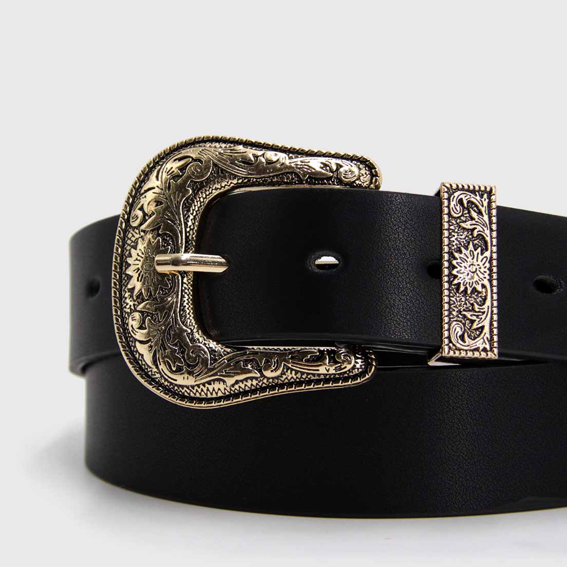 CINTURÓN BAS II NEGRO DORADO
