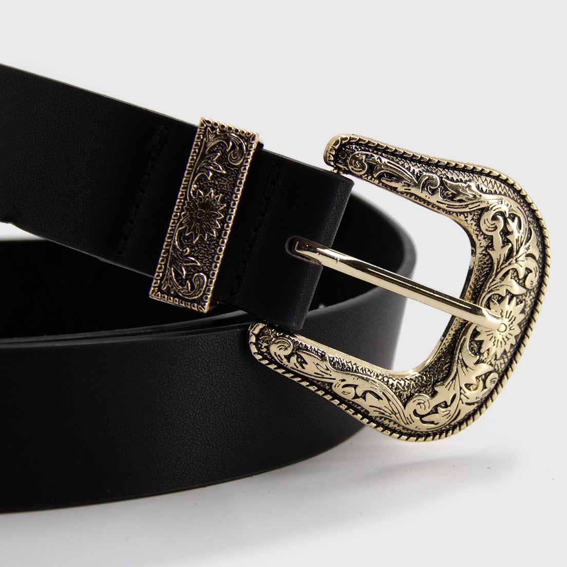 CINTURÓN BAS II NEGRO DORADO