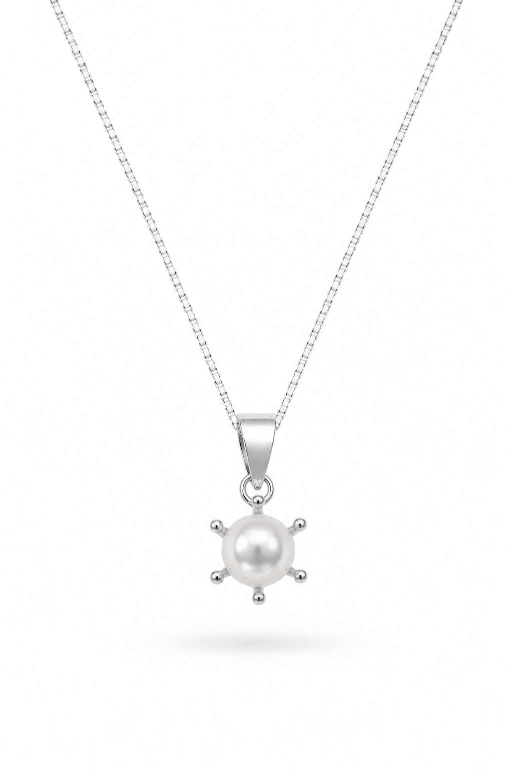 CADENA PERLA PLATA 925