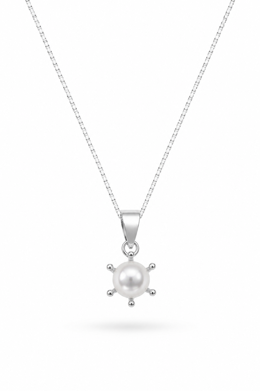 CADENA PERLA PLATA 925