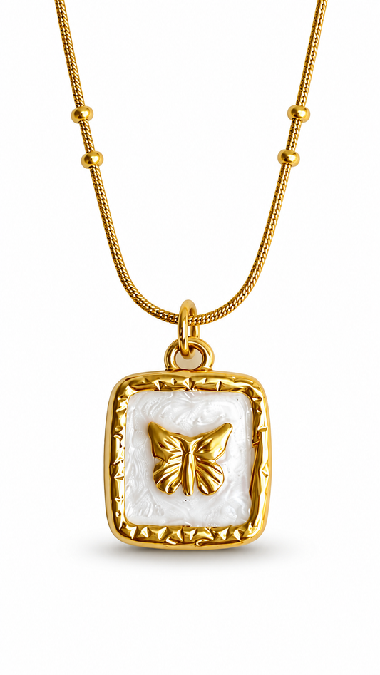 CADENA MARIPOSA BLANCO