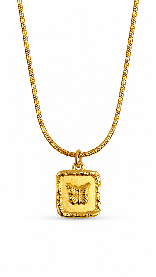 CADENA MARIPOSA DORADO