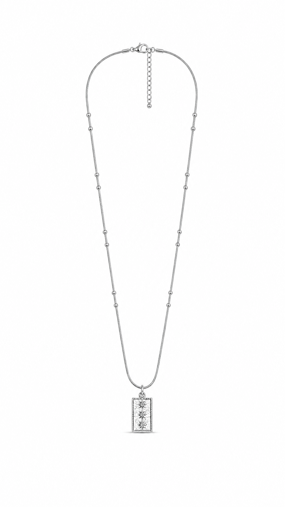 CADENA DESTELLO ESTRELLA  PLATEADO