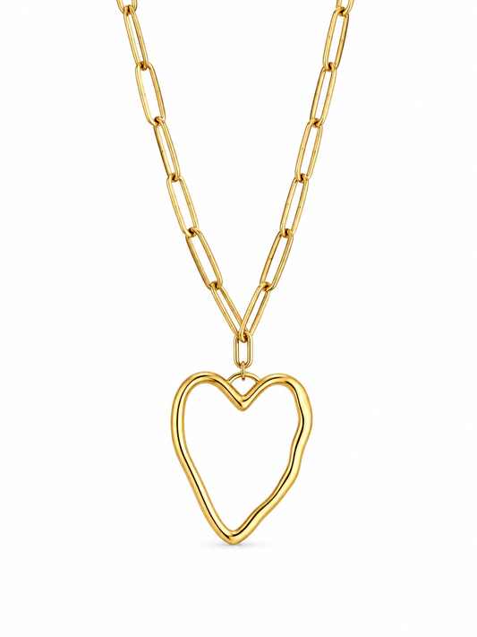 CADENA CORAZÓN DORADO