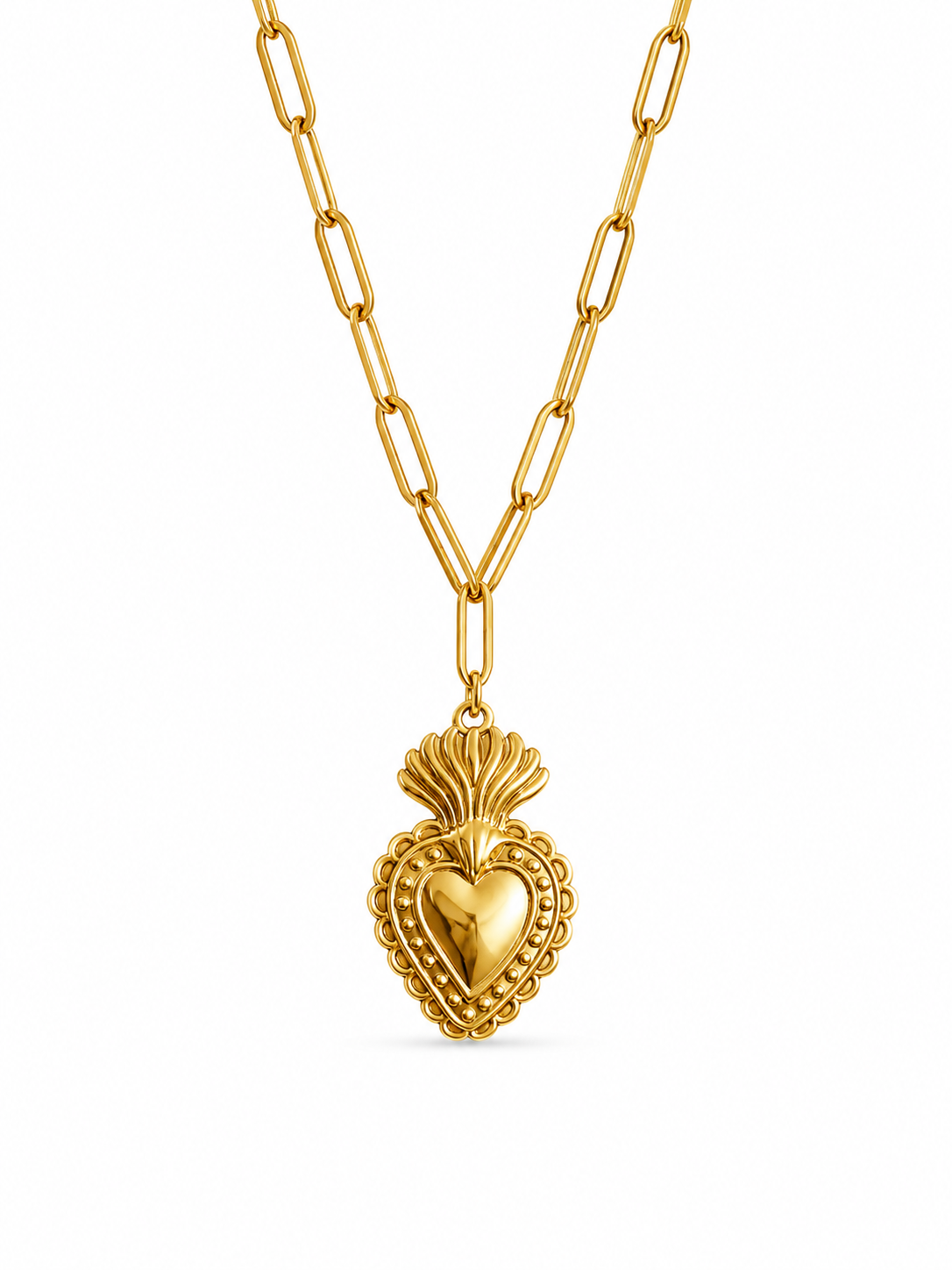 CADENA CORAZÓN DETENTE DORADO
