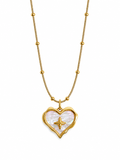 CADENA CORAZÓN ESTRELLA DORADO