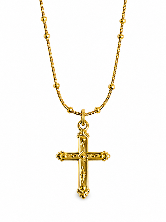 CADENA CRUZ II DORADO