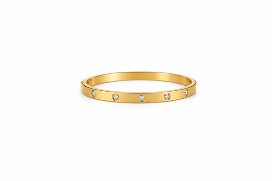 PULSERA ESCLAVA CIRCONES DORADO II