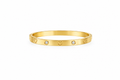 PULSERA ESCLAVA CLOVER CORAZÓN DORADO