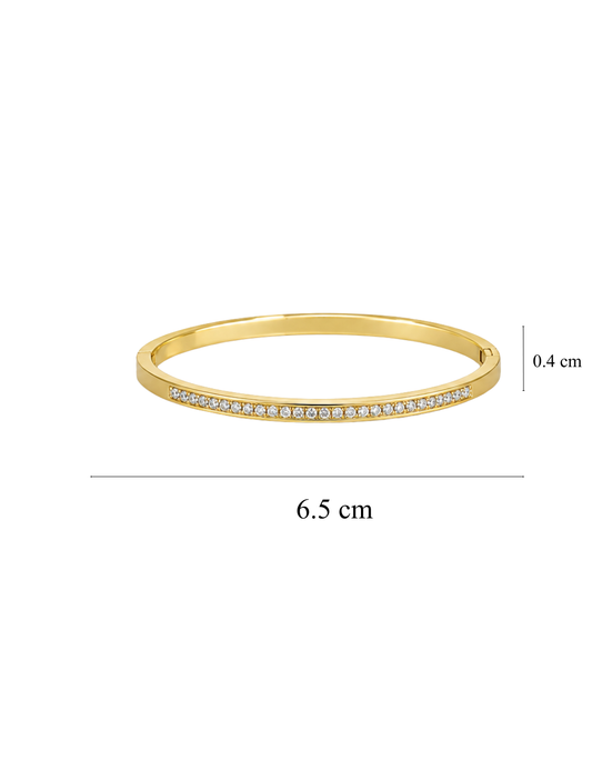 PULSERA ESCLAVA CIRCONES DORADO