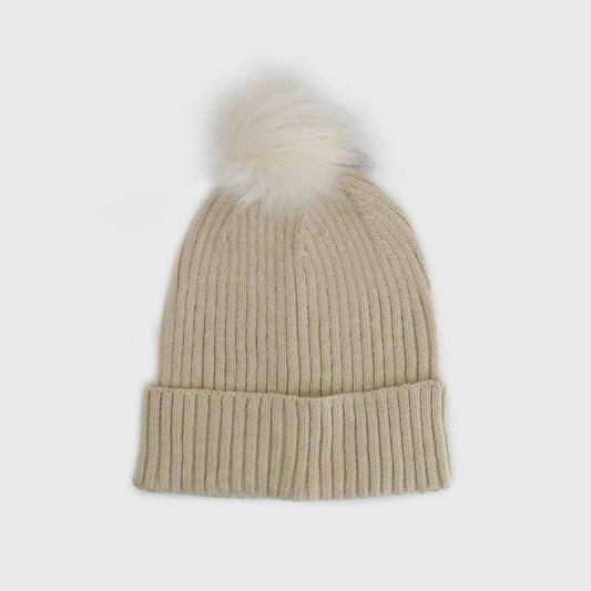 BEANIE POMPÓN ALMENDRA II