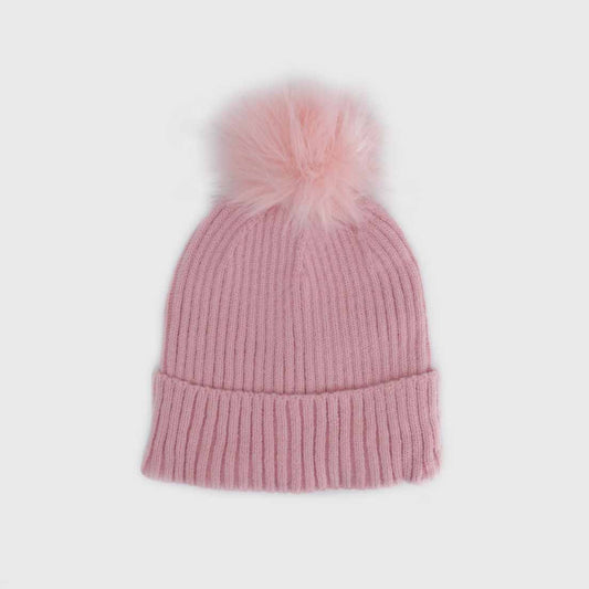 BEANIE POMPÓN ROSA