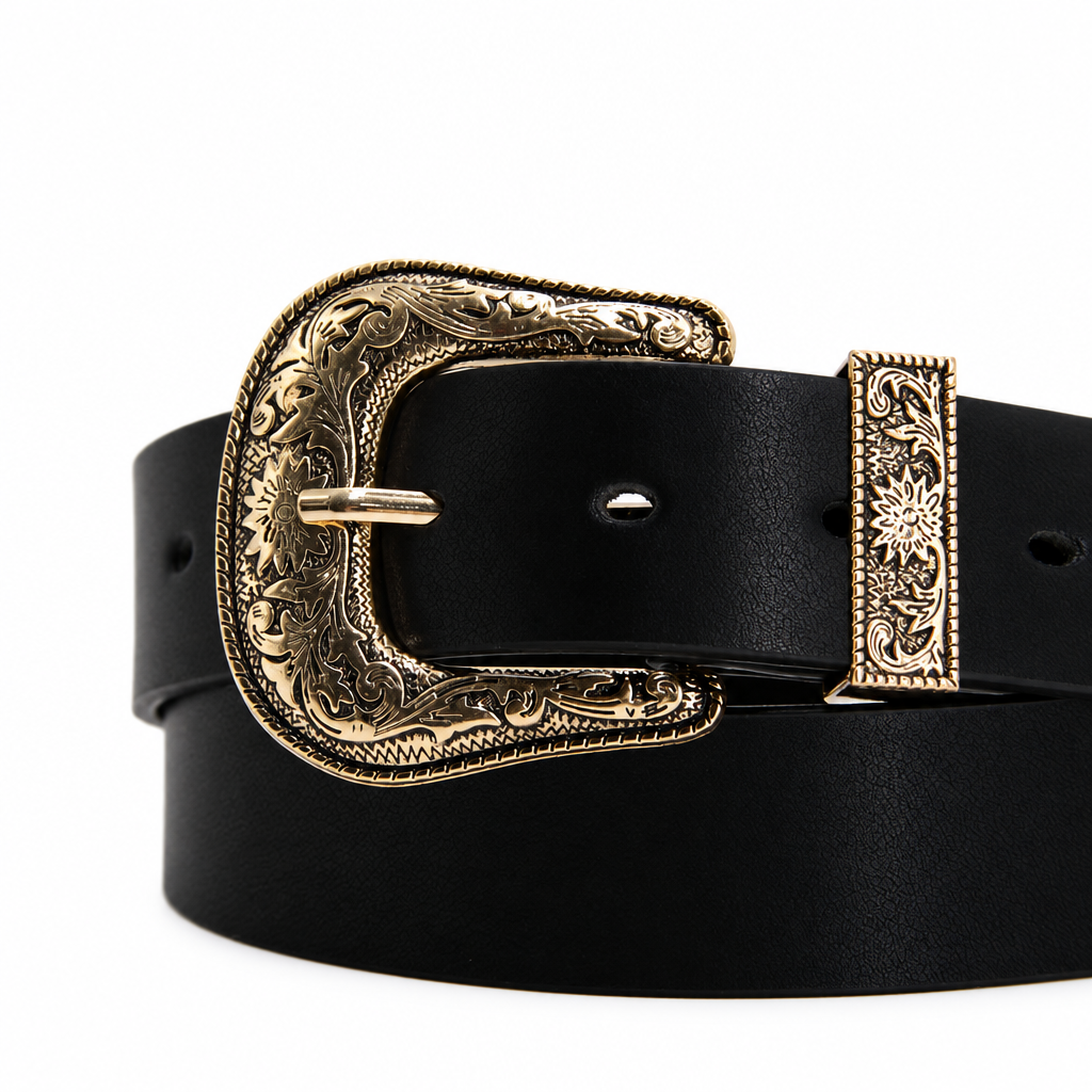 Cinturón BAS II negro dorado fondo blanco 3