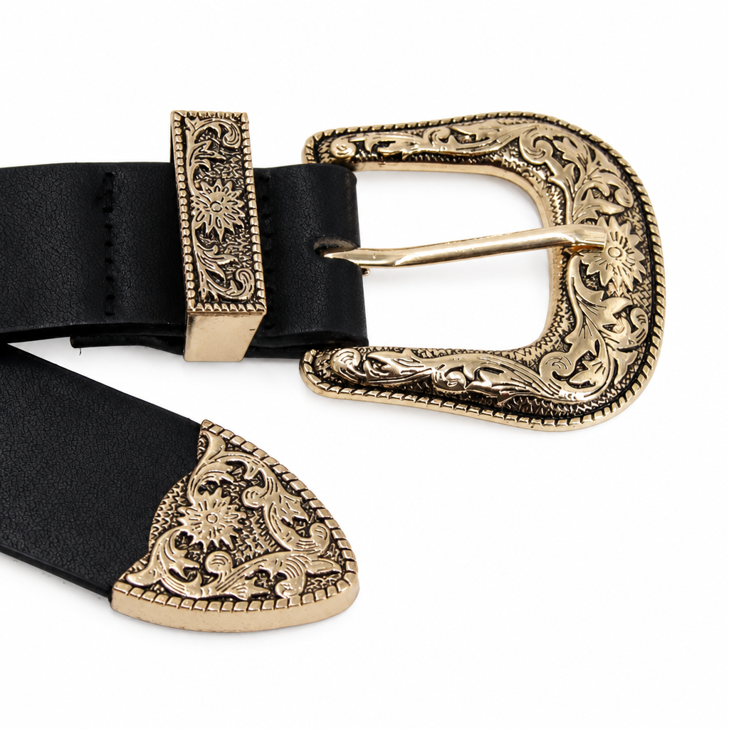 Cinturón BAS II negro dorado fondo blanco 2