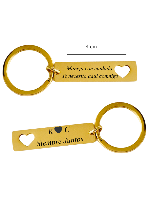 LLAVERO FRASE PERSONALIZADO RECTANGULAR II