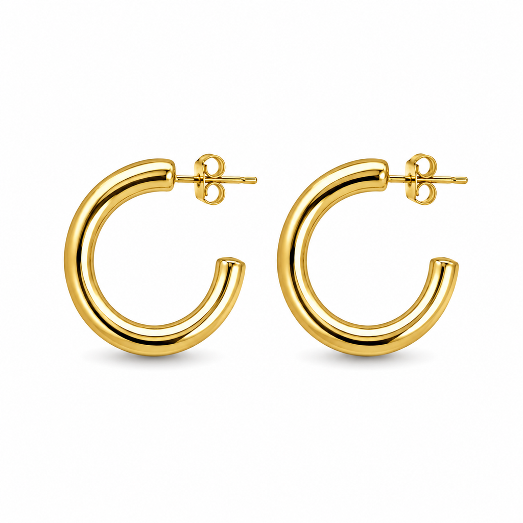 ARGOLLAS SEMI INFLADAS 25MM DORADO