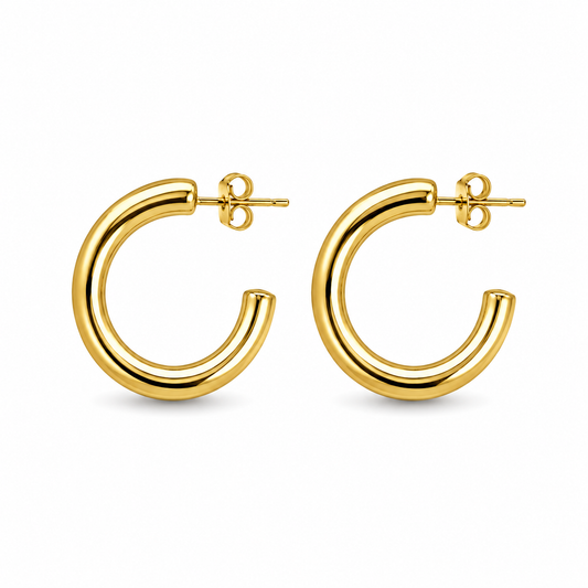 ARGOLLAS SEMI INFLADAS 25MM DORADO