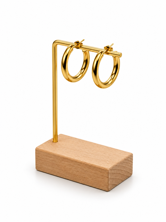 ARGOLLAS SEMI INFLADAS 25MM DORADO
